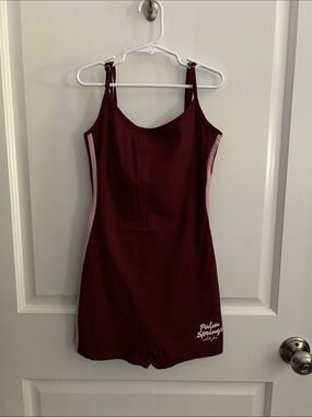 White Fox Women's Burgundy Tank Romper size AXS